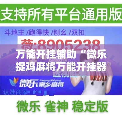 万能开挂辅助“微乐捉鸡麻将万能开挂器”详细分享装挂步骤