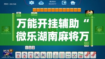 万能开挂辅助“微乐湖南麻将万能开挂器通用版”详细分享装挂步骤