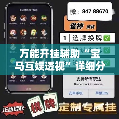 万能开挂辅助“宝马互娱透视”详细分享装挂步骤