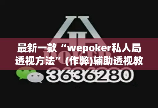 最新一款“wepoker私人局透视方法”(作弊)辅助透视教程