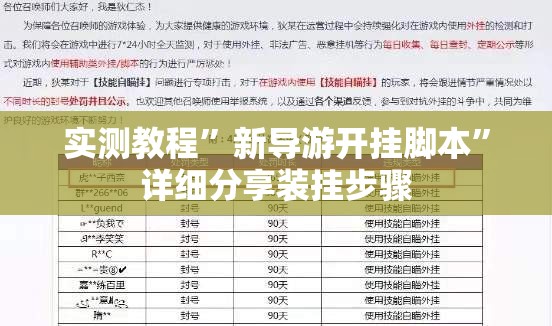 实测教程”新导游开挂脚本”详细分享装挂步骤