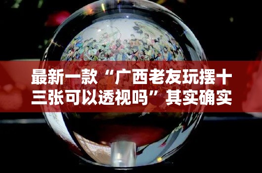最新一款“广西老友玩摆十三张可以透视吗”其实确实有挂