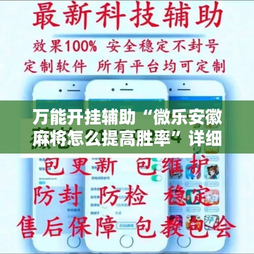 万能开挂辅助“微乐安徽麻将怎么提高胜率”详细分享装挂步骤