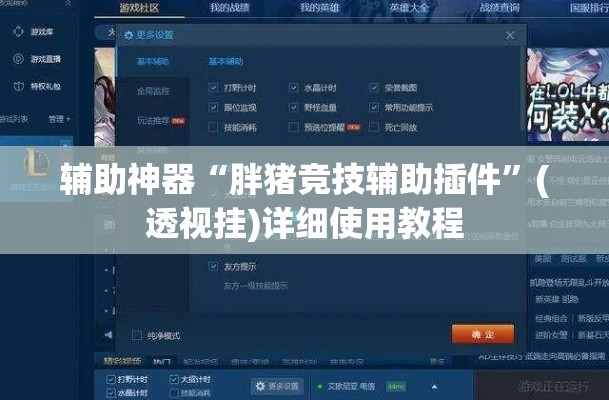 辅助神器“胖猪竞技辅助插件	”(透视挂)详细使用教程