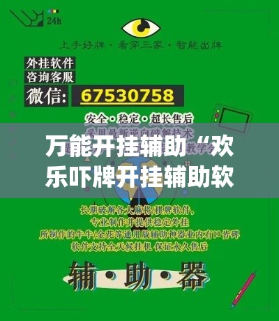 万能开挂辅助“欢乐吓牌开挂辅助软件”(透视挂)详细使用教程