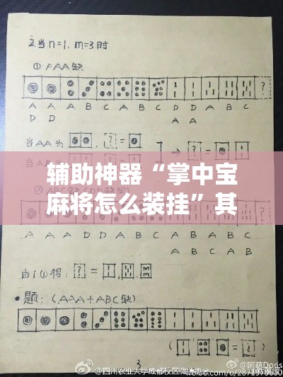 辅助神器“掌中宝麻将怎么装挂”其实确实有挂