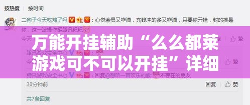 万能开挂辅助“么么都莱游戏可不可以开挂	”详细分享装挂步骤