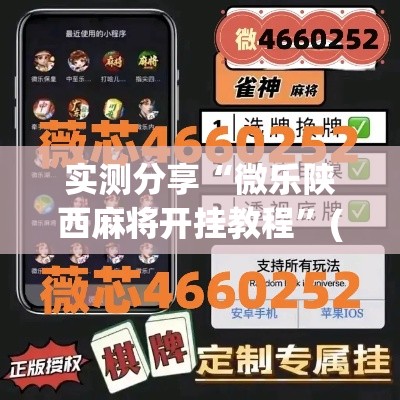 实测分享“微乐陕西麻将开挂教程”(透视挂)详细使用教程