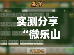 实测分享“微乐山西麻将小程序怎样免费开挂”详细分享装挂步骤