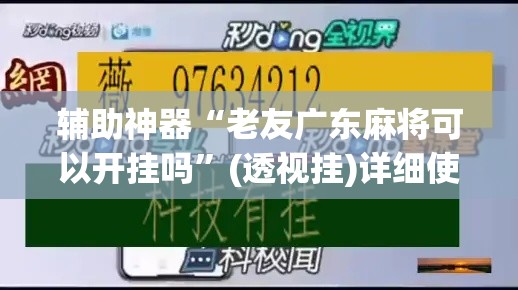 辅助神器“老友广东麻将可以开挂吗”(透视挂)详细使用教程
