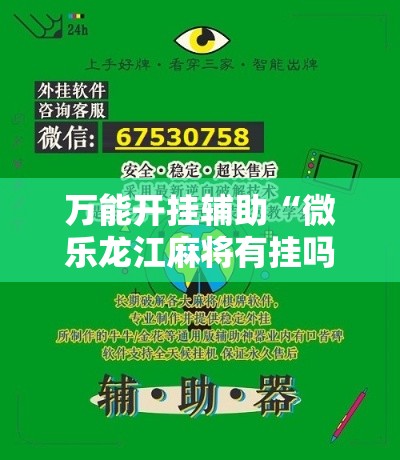 万能开挂辅助“微乐龙江麻将有挂吗”详细分享装挂步骤