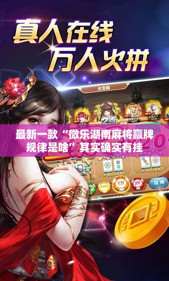 最新一款“微乐湖南麻将赢牌规律是啥	”其实确实有挂