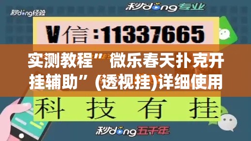实测教程	”微乐春天扑克开挂辅助”(透视挂)详细使用教程
