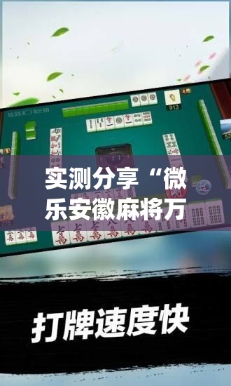 实测分享“微乐安徽麻将万能开挂器”(透视挂)详细使用教程