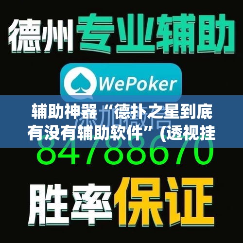 辅助神器“德扑之星到底有没有辅助软件”(透视挂)详细使用教程