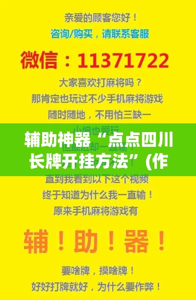 辅助神器“点点四川长牌开挂方法”(作弊)辅助透视教程