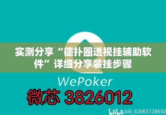 实测分享“德扑圈透视挂辅助软件”详细分享装挂步骤