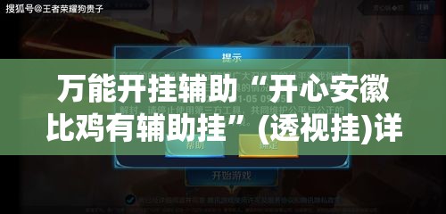 万能开挂辅助“开心安徽比鸡有辅助挂”(透视挂)详细使用教程