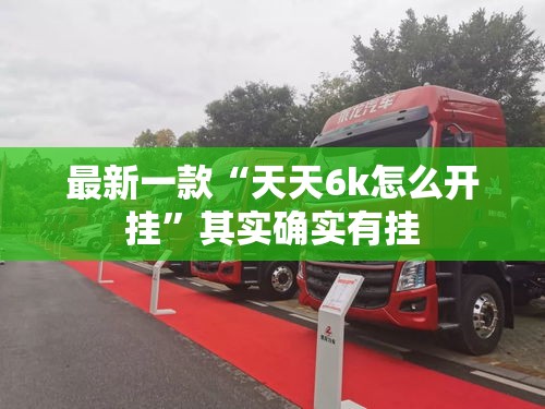 最新一款“天天6k怎么开挂”其实确实有挂