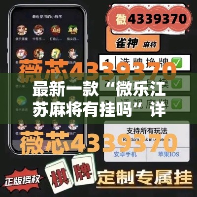 最新一款“微乐江苏麻将有挂吗”详细分享装挂步骤