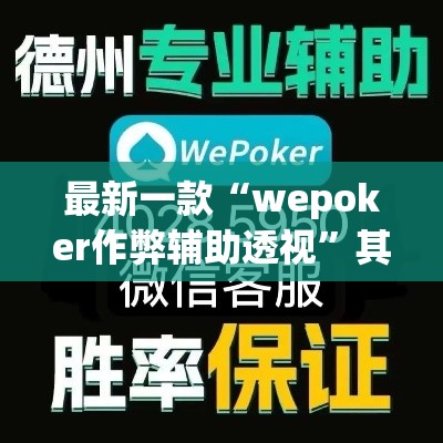 最新一款“wepoker作弊辅助透视”其实确实有挂