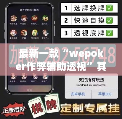 最新一款“wepoker作弊辅助透视	”其实确实有挂