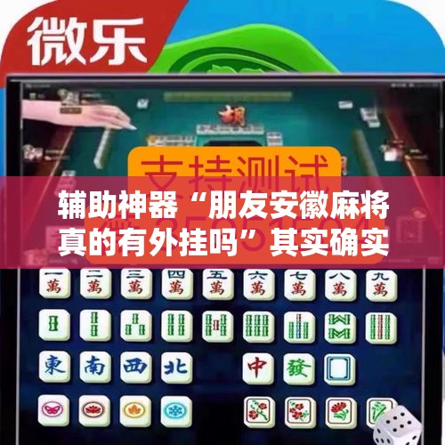 辅助神器“朋友安徽麻将真的有外挂吗”其实确实有挂