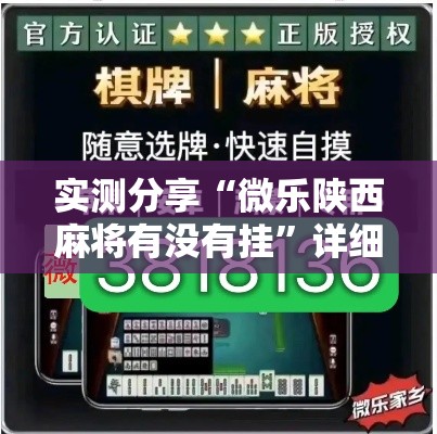实测分享“微乐陕西麻将有没有挂”详细分享装挂步骤