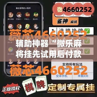 辅助神器“微乐麻将挂先试用后付款”(透视挂)详细使用教程