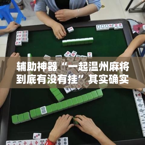 辅助神器“一起温州麻将到底有没有挂”其实确实有挂