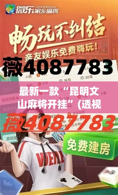 最新一款“昆明文山麻将开挂”(透视挂)详细使用教程