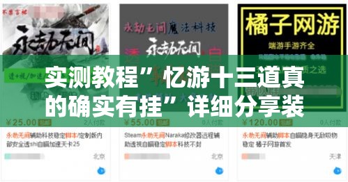 实测教程”忆游十三道真的确实有挂”详细分享装挂步骤