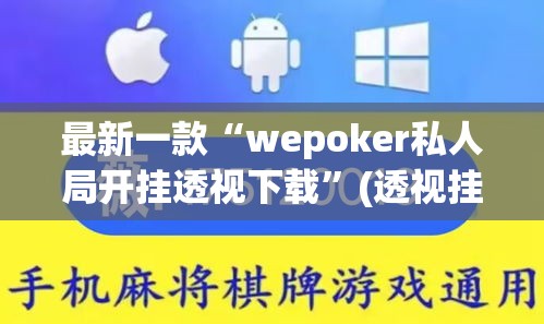 最新一款“wepoker私人局开挂透视下载”(透视挂)详细使用教程