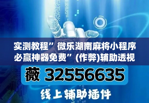 实测教程”微乐湖南麻将小程序必赢神器免费”(作弊)辅助透视教程