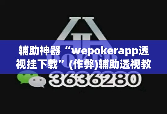 辅助神器“wepokerapp透视挂下载”(作弊)辅助透视教程