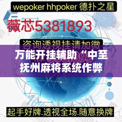 万能开挂辅助“中至抚州麻将系统作弊辅助工具”其实确实有挂