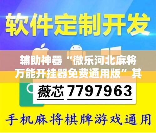 辅助神器“微乐河北麻将万能开挂器免费通用版	”其实确实有挂