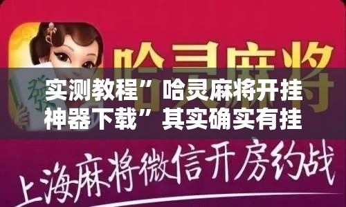 实测教程”哈灵麻将开挂神器下载”其实确实有挂