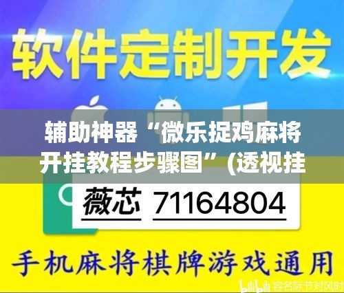 辅助神器“微乐捉鸡麻将开挂教程步骤图”(透视挂)详细使用教程