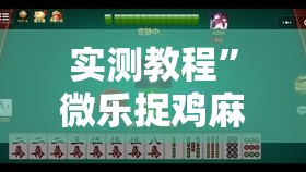 实测教程”微乐捉鸡麻将有挂吗	”其实确实有挂