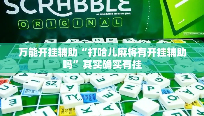 万能开挂辅助“打哈儿麻将有开挂辅助吗”其实确实有挂