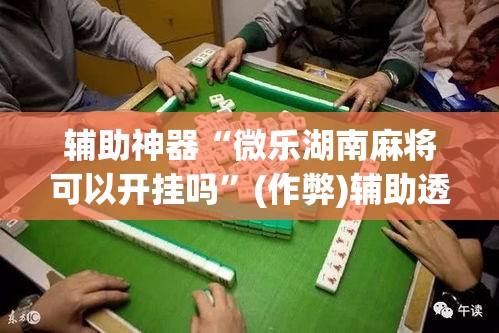 辅助神器“微乐湖南麻将可以开挂吗”(作弊)辅助透视教程