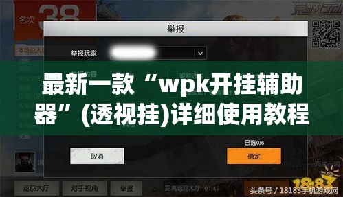 最新一款“wpk开挂辅助器”(透视挂)详细使用教程