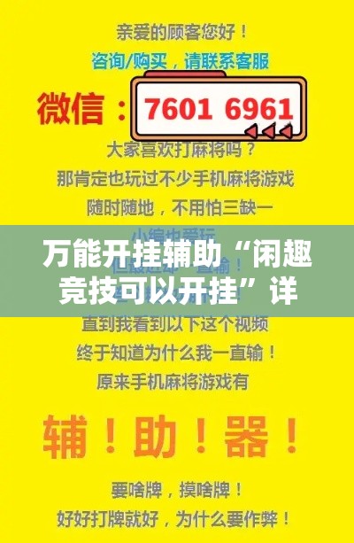 万能开挂辅助“闲趣竞技可以开挂”详细分享装挂步骤