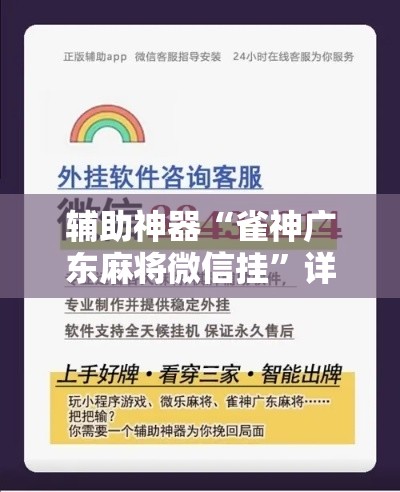 辅助神器“雀神广东麻将微信挂”详细分享装挂步骤