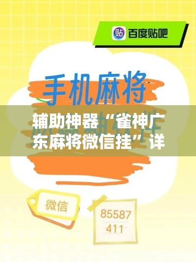 辅助神器“雀神广东麻将微信挂”详细分享装挂步骤