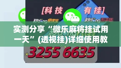 实测分享“微乐麻将挂试用一天”(透视挂)详细使用教程