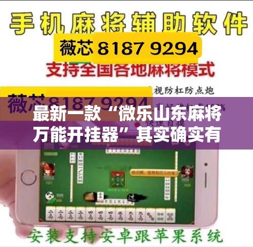 最新一款“微乐山东麻将万能开挂器”其实确实有挂
