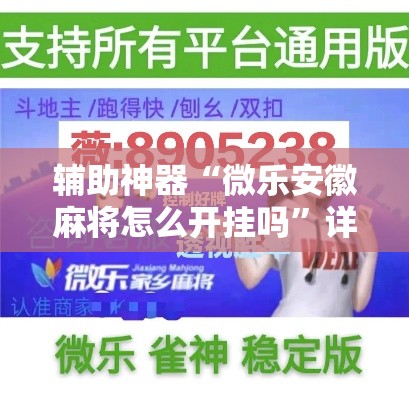 辅助神器“微乐安徽麻将怎么开挂吗”详细分享装挂步骤