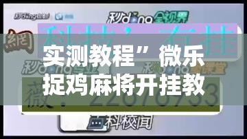 实测教程	”微乐捉鸡麻将开挂教程步骤图”其实确实有挂